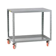 LITTLE GIANT 24" x 48" Shelf Size, 1200 lbs. Capacity, 4 Swivel Casters with Total Lock Brakes, Adjustable Height IP-2448-2AH-TL